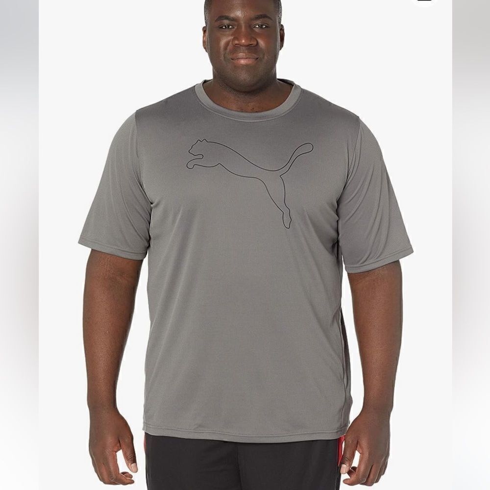 Puma Dry Cell Running & Training Gray Logo T-Shirt | SZ XXL